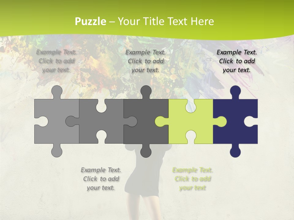 Back Caucasian Flower PowerPoint Template