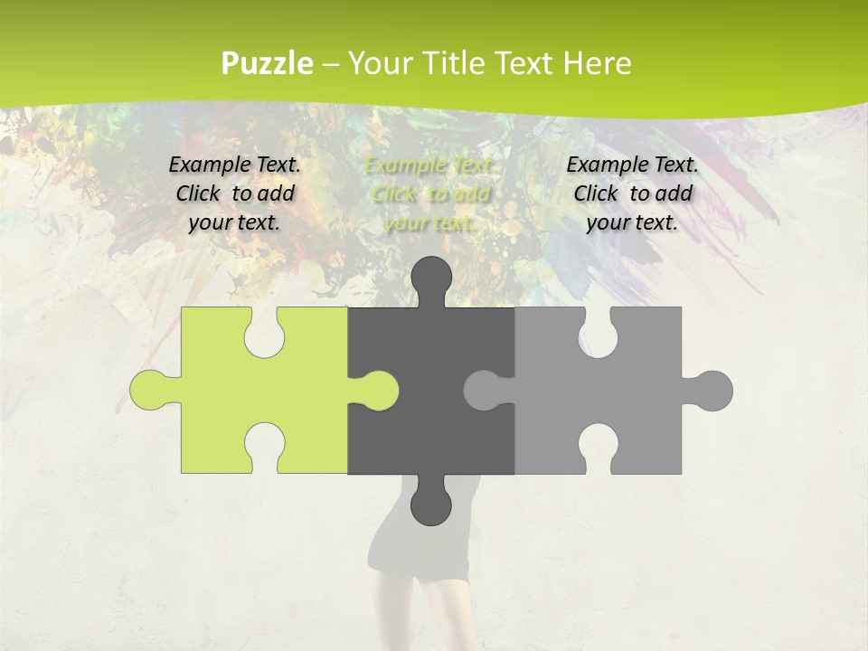 Back Caucasian Flower PowerPoint Template