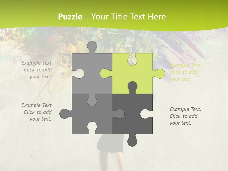 Back Caucasian Flower PowerPoint Template