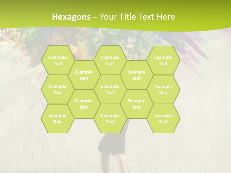 Back Caucasian Flower PowerPoint Template