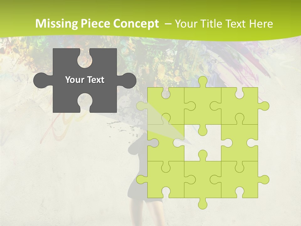 Back Caucasian Flower PowerPoint Template