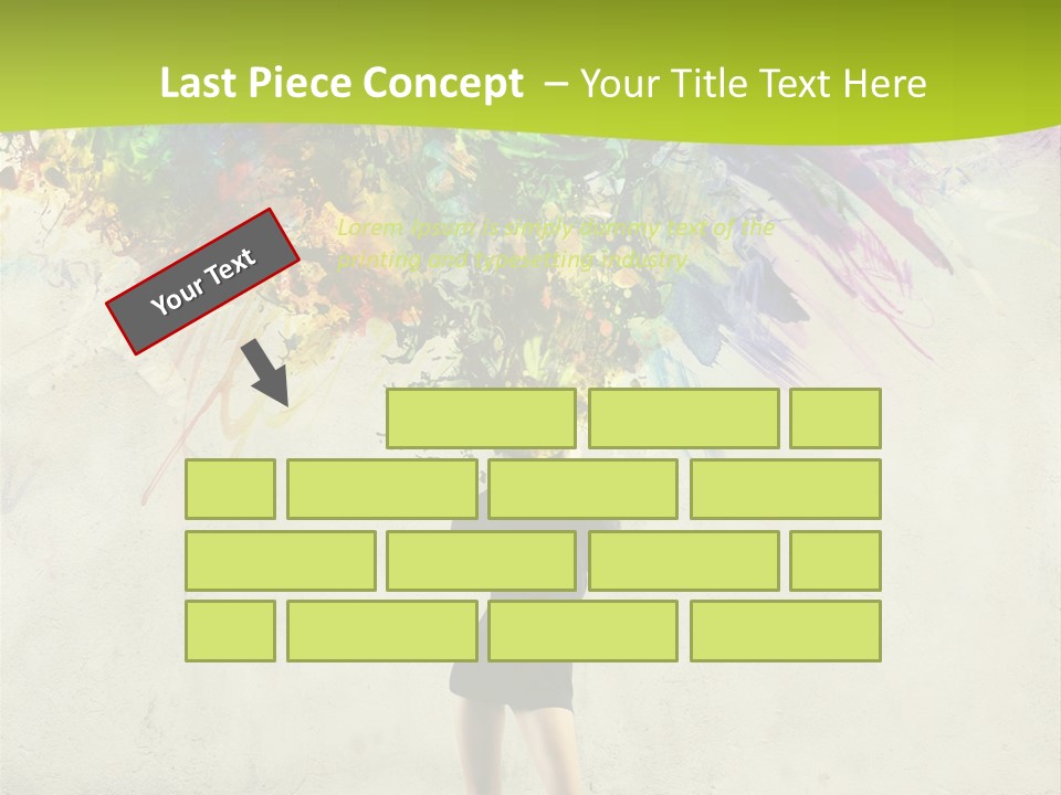 Back Caucasian Flower PowerPoint Template