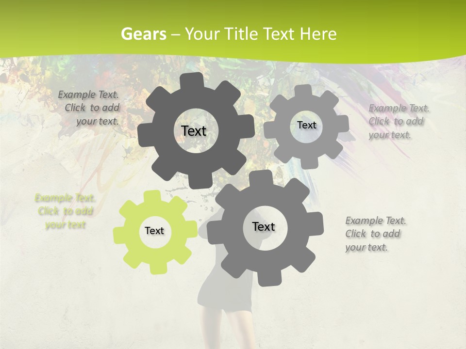 Back Caucasian Flower PowerPoint Template