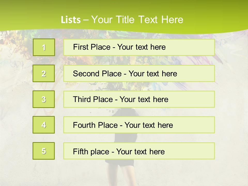 Back Caucasian Flower PowerPoint Template