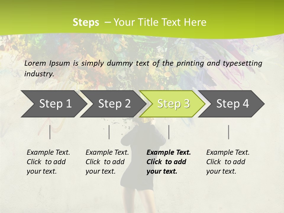 Back Caucasian Flower PowerPoint Template