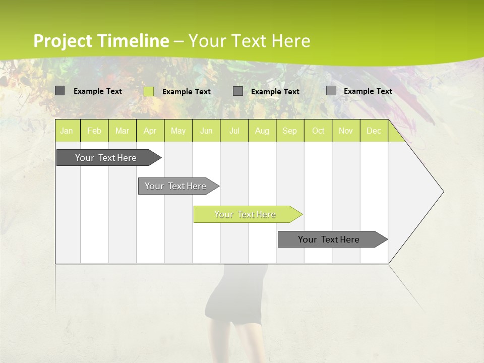 Back Caucasian Flower PowerPoint Template