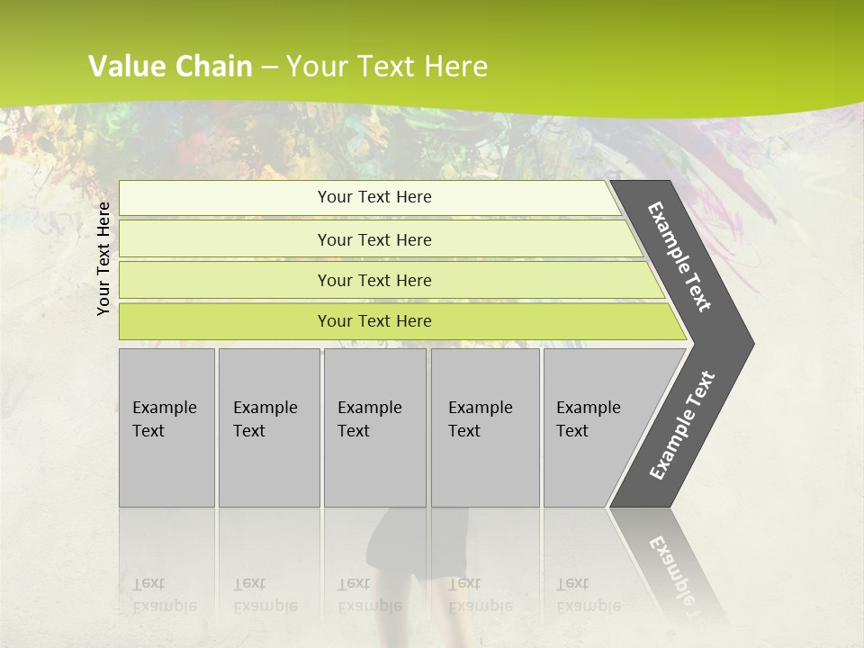Back Caucasian Flower PowerPoint Template