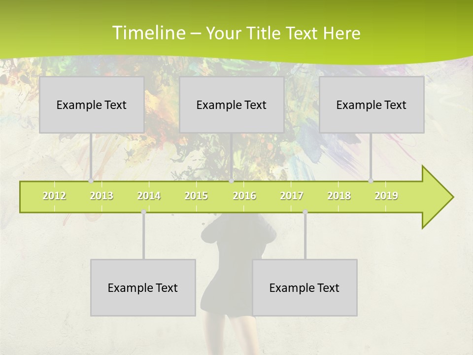 Back Caucasian Flower PowerPoint Template