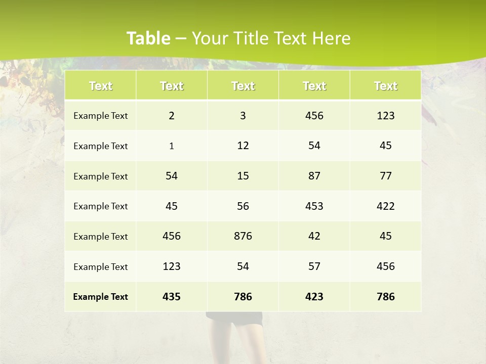 Back Caucasian Flower PowerPoint Template