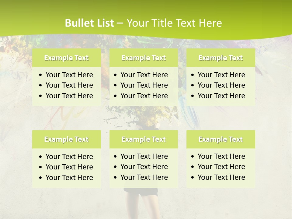 Back Caucasian Flower PowerPoint Template