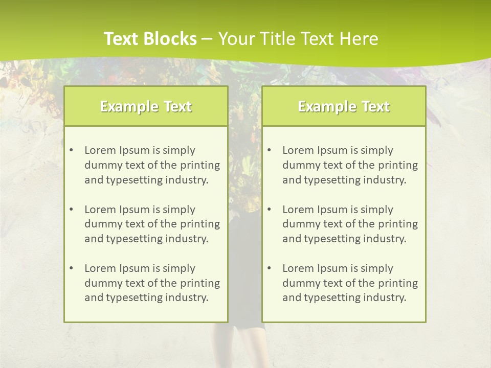 Back Caucasian Flower PowerPoint Template