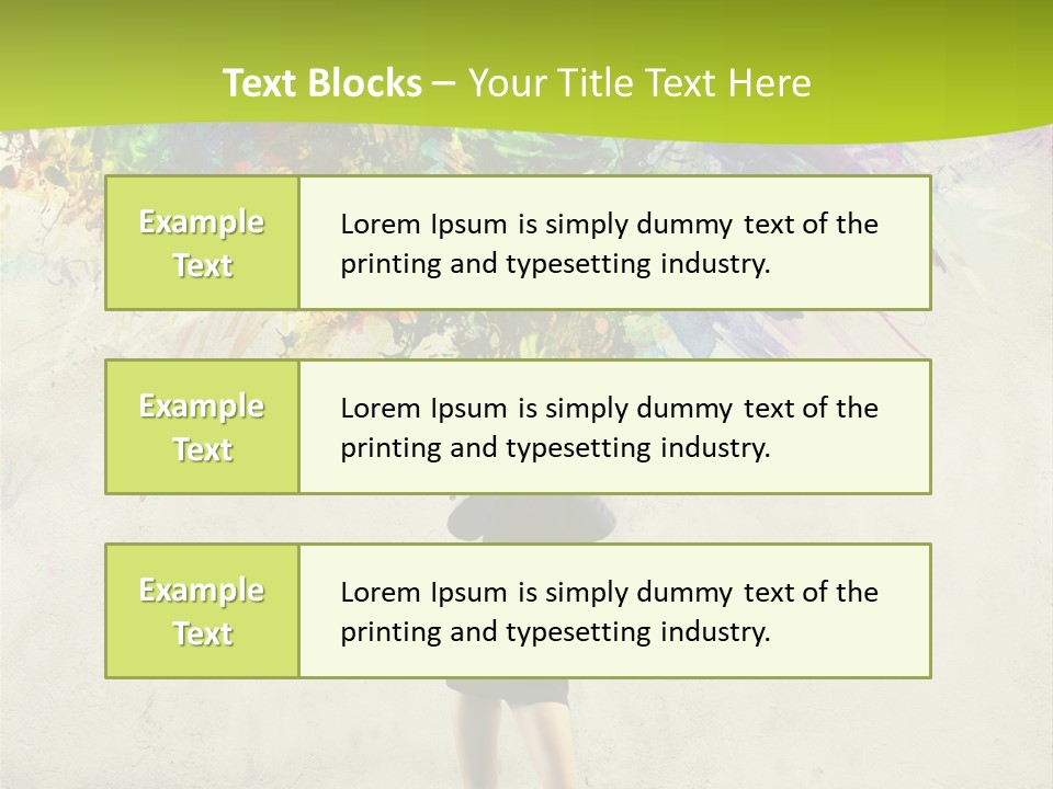 Back Caucasian Flower PowerPoint Template