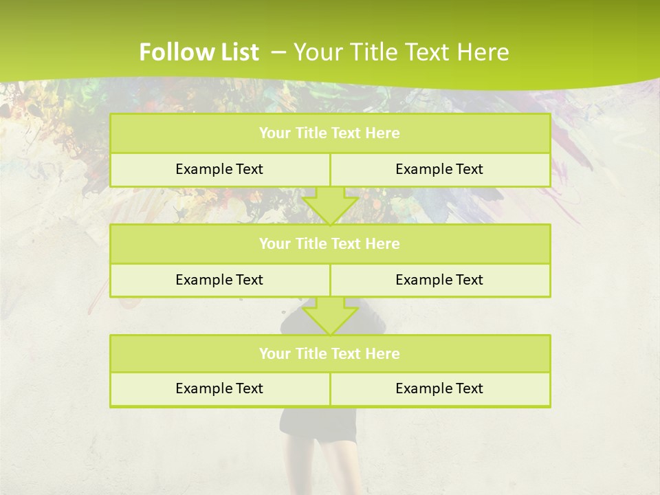 Back Caucasian Flower PowerPoint Template