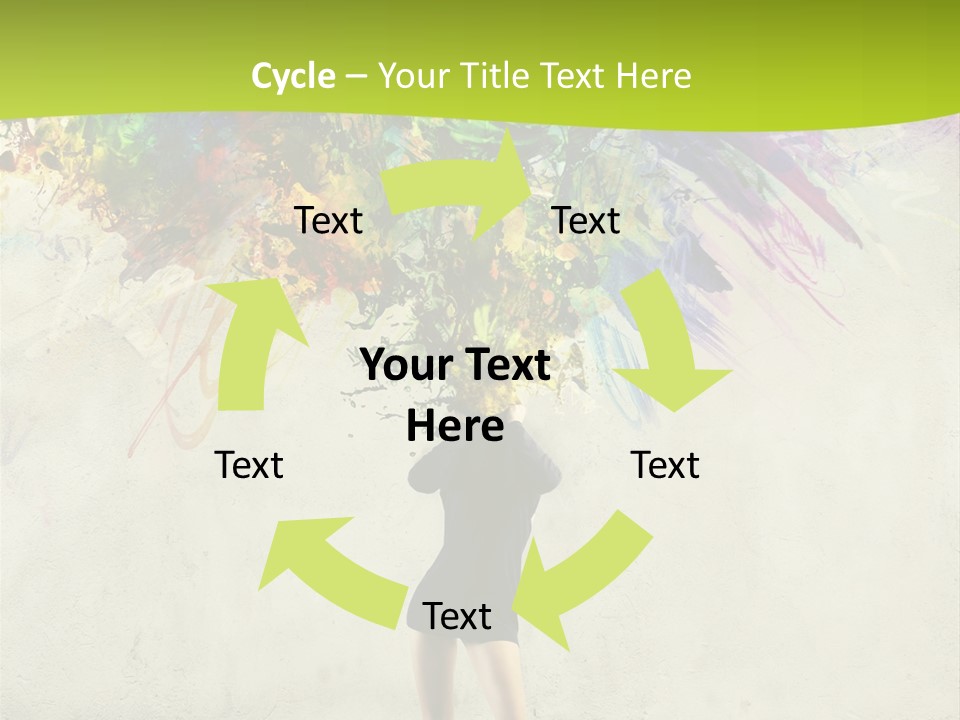 Back Caucasian Flower PowerPoint Template