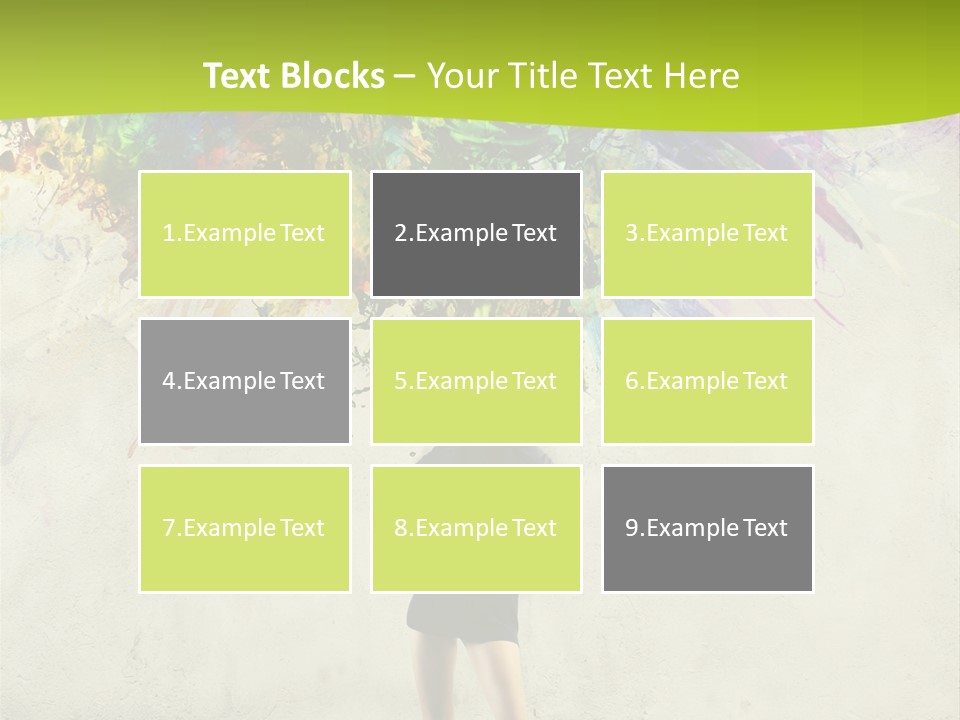 Back Caucasian Flower PowerPoint Template