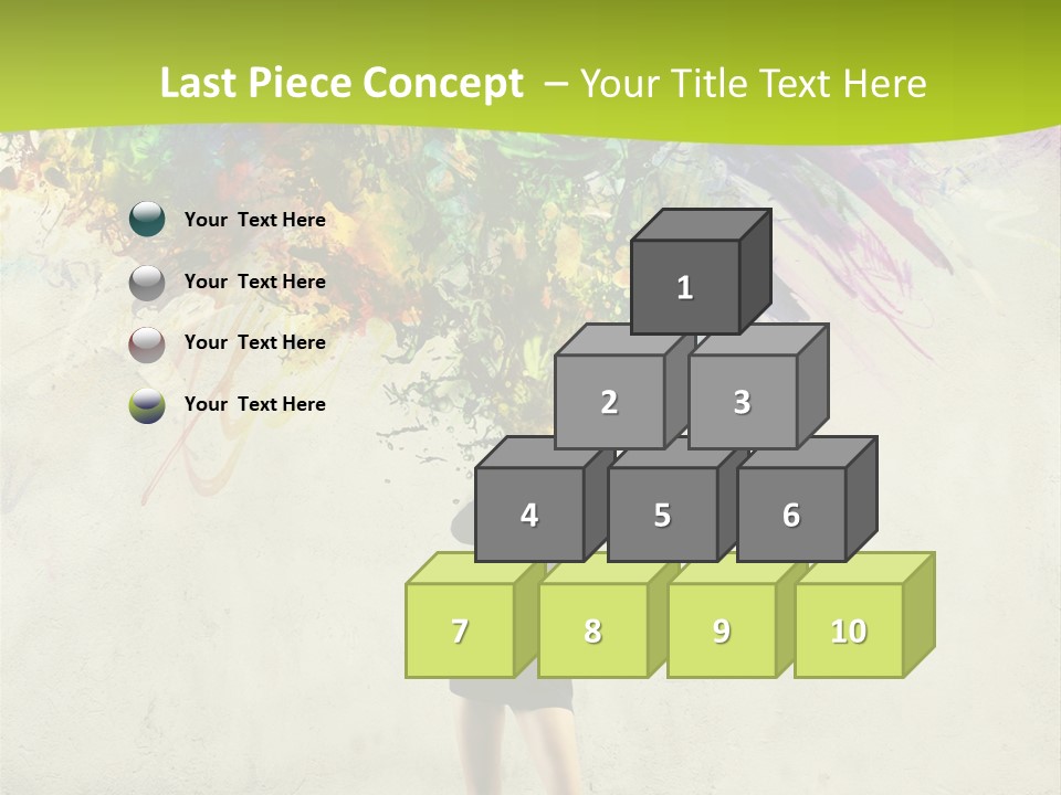 Back Caucasian Flower PowerPoint Template