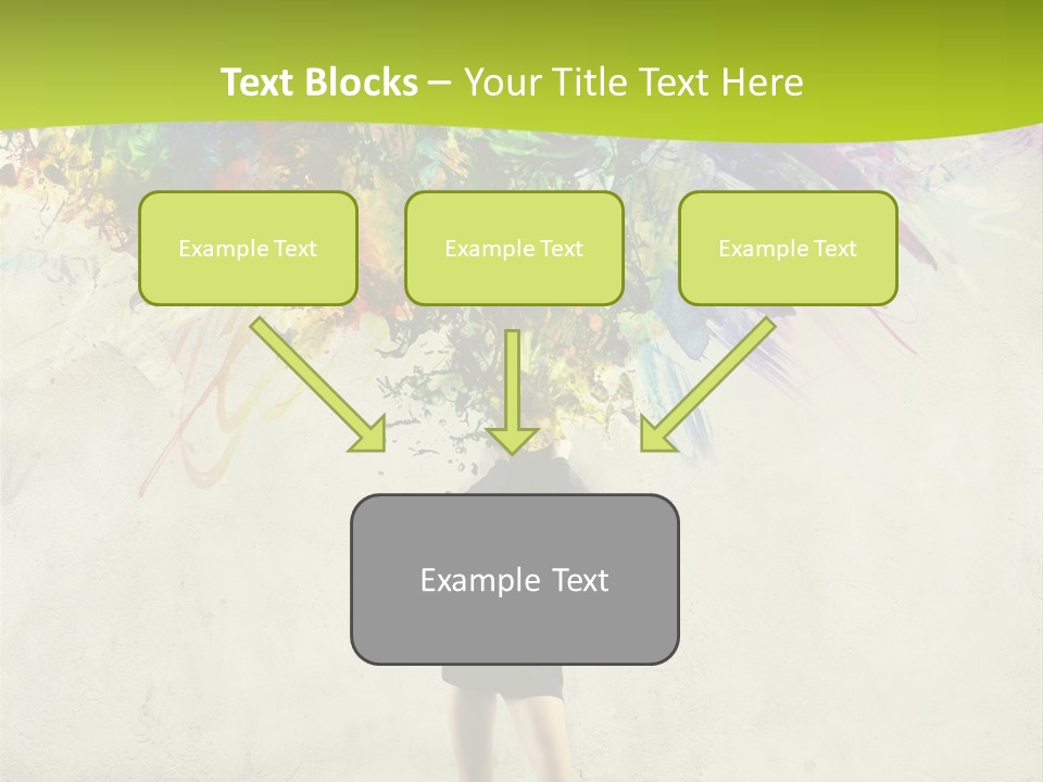 Back Caucasian Flower PowerPoint Template