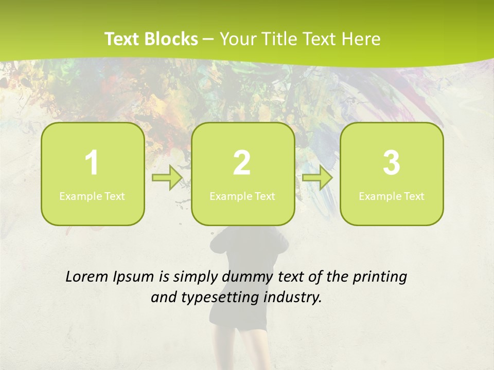 Back Caucasian Flower PowerPoint Template