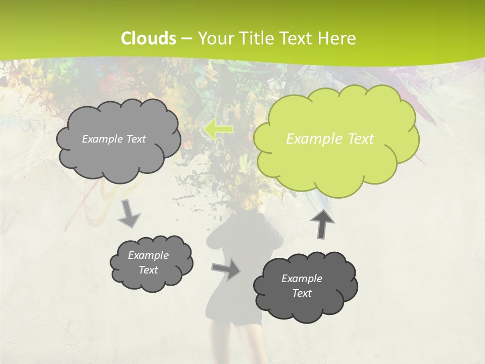 Back Caucasian Flower PowerPoint Template