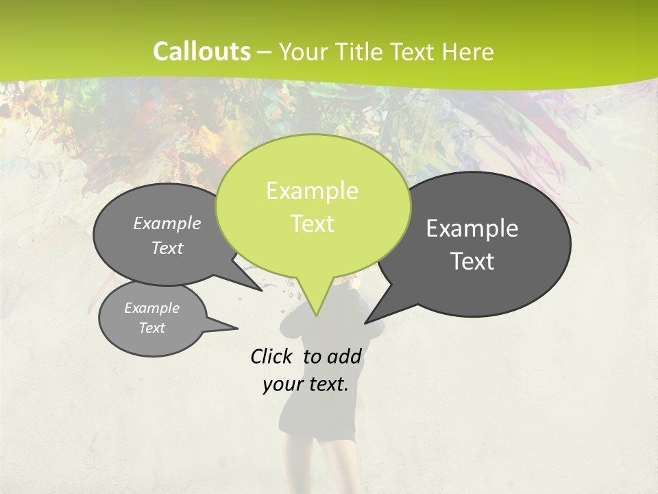 Back Caucasian Flower PowerPoint Template