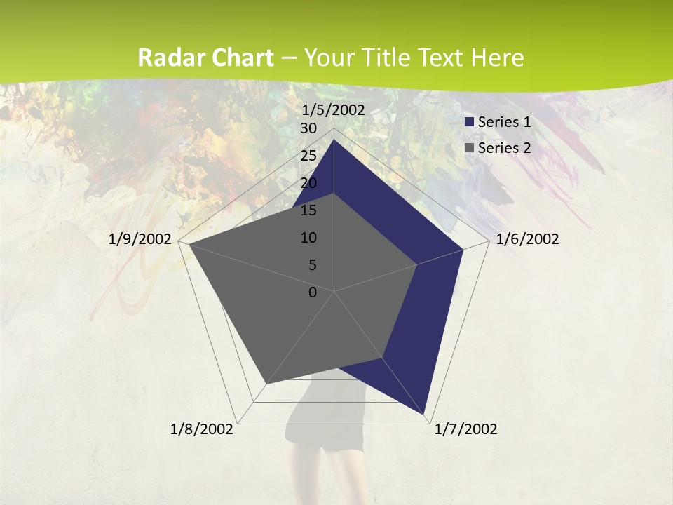 Back Caucasian Flower PowerPoint Template