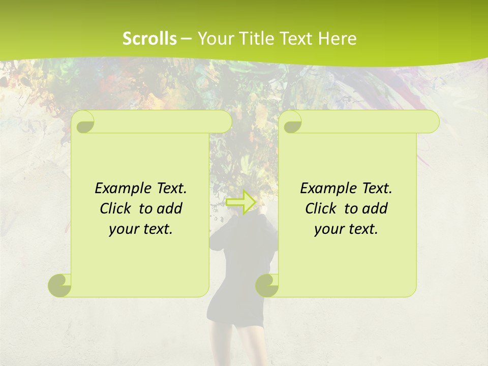 Back Caucasian Flower PowerPoint Template