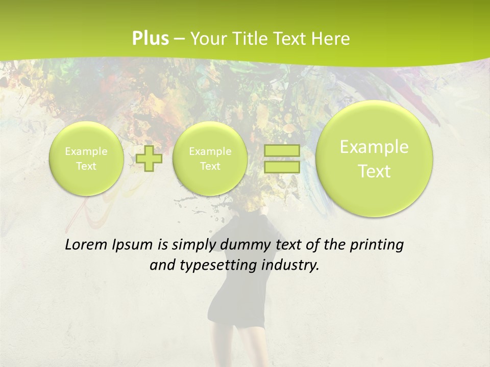 Back Caucasian Flower PowerPoint Template