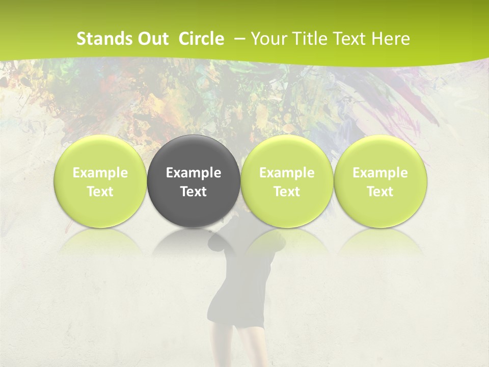 Back Caucasian Flower PowerPoint Template