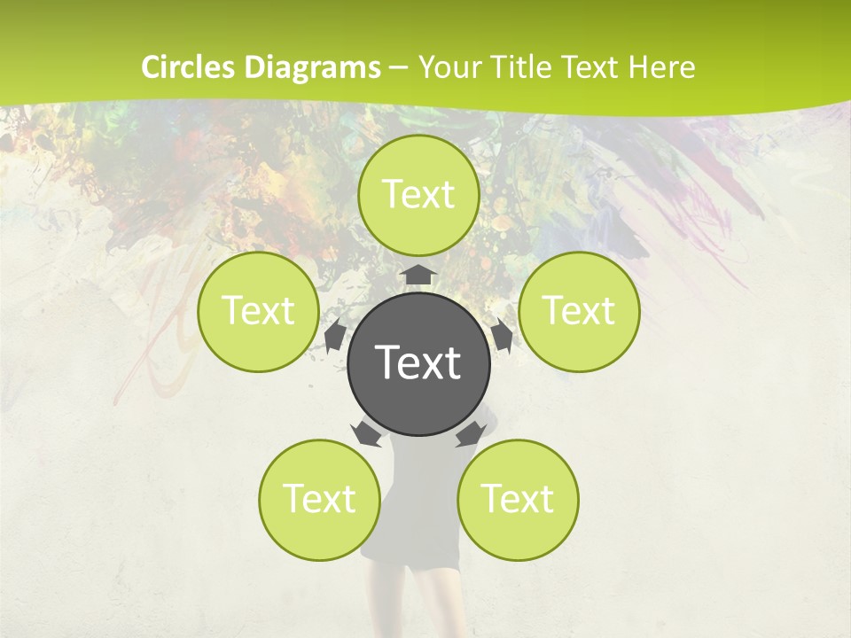 Back Caucasian Flower PowerPoint Template