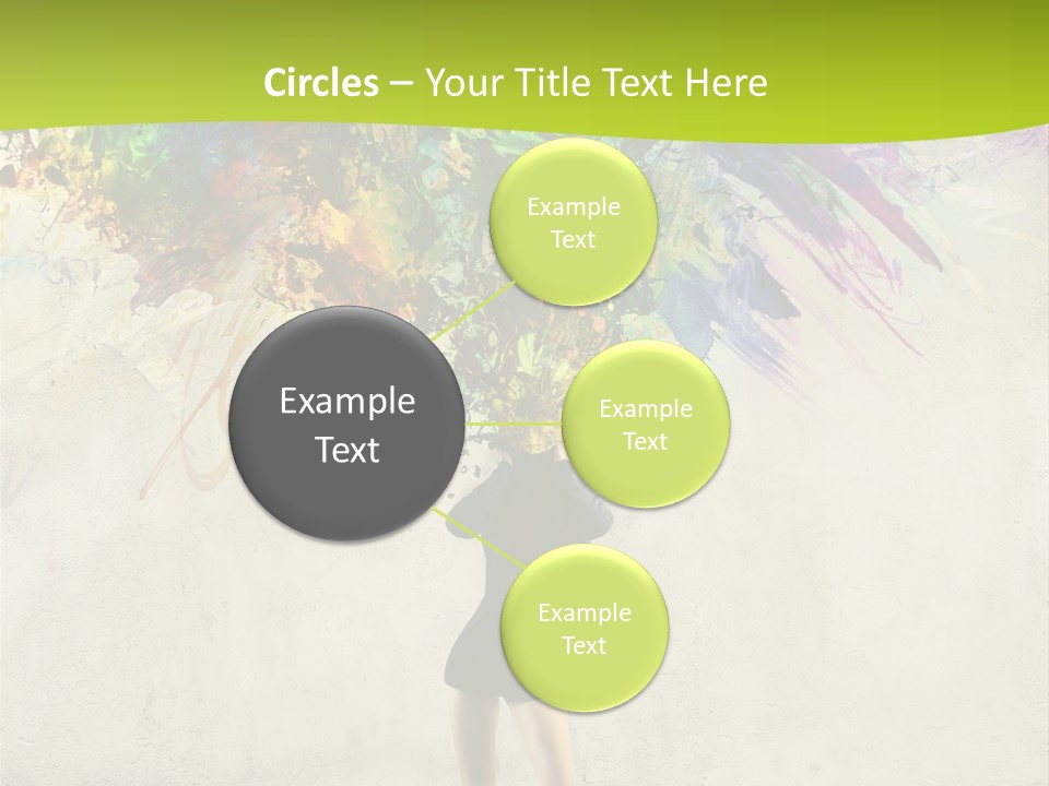 Back Caucasian Flower PowerPoint Template