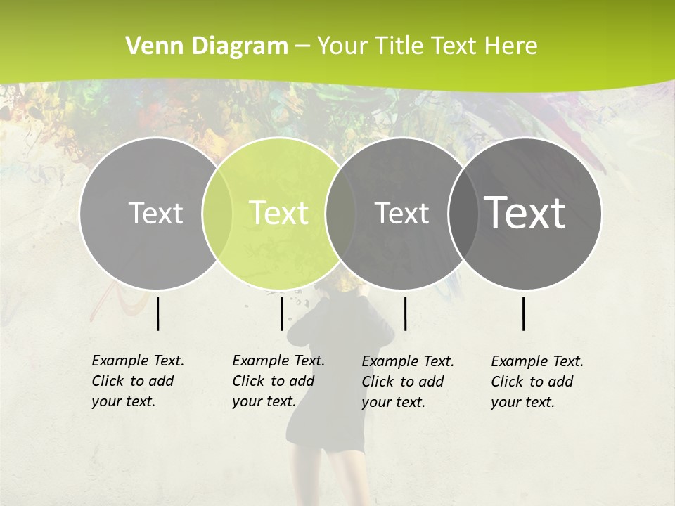 Back Caucasian Flower PowerPoint Template