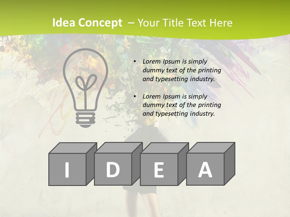 Back Caucasian Flower PowerPoint Template