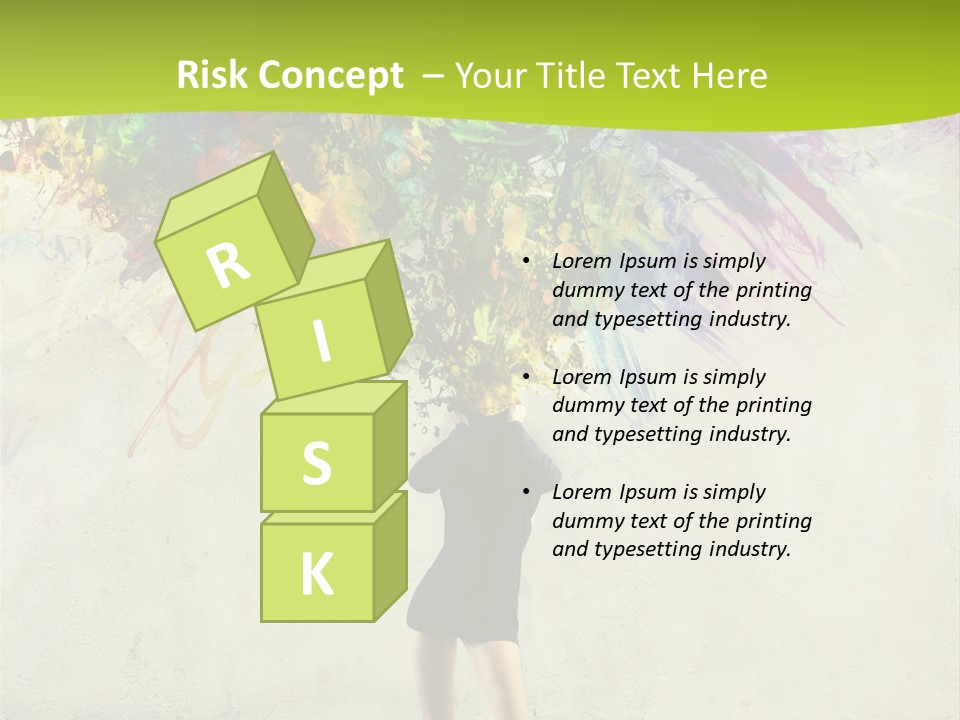 Back Caucasian Flower PowerPoint Template