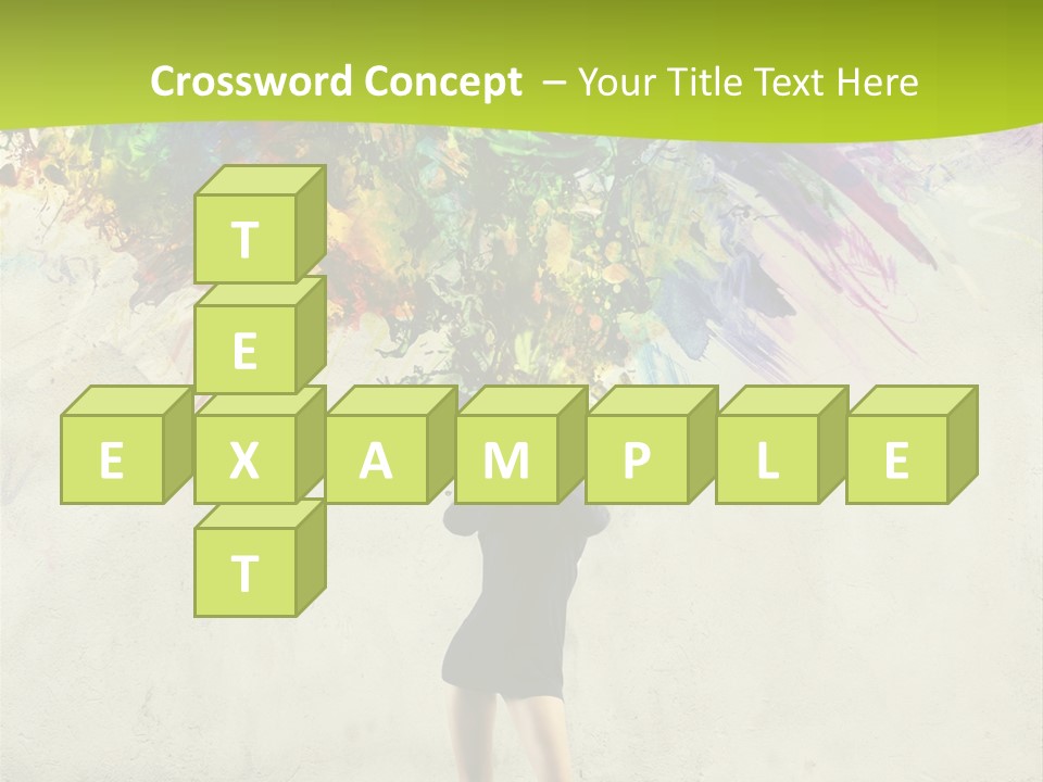 Back Caucasian Flower PowerPoint Template