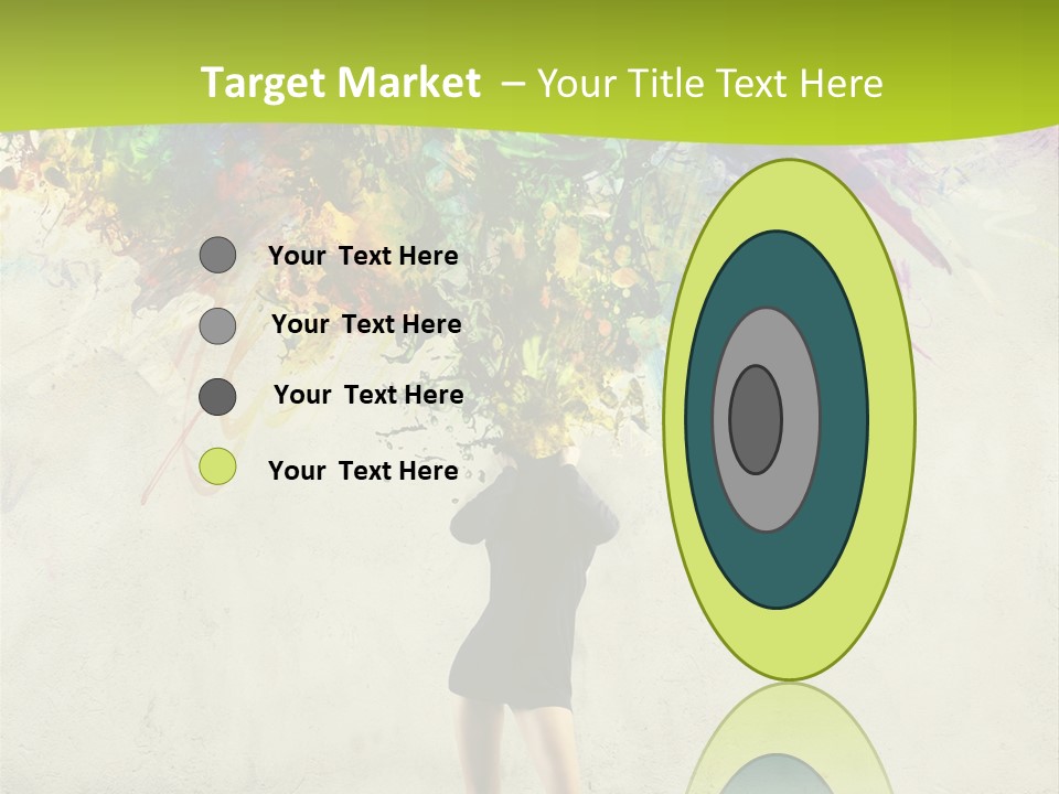 Back Caucasian Flower PowerPoint Template