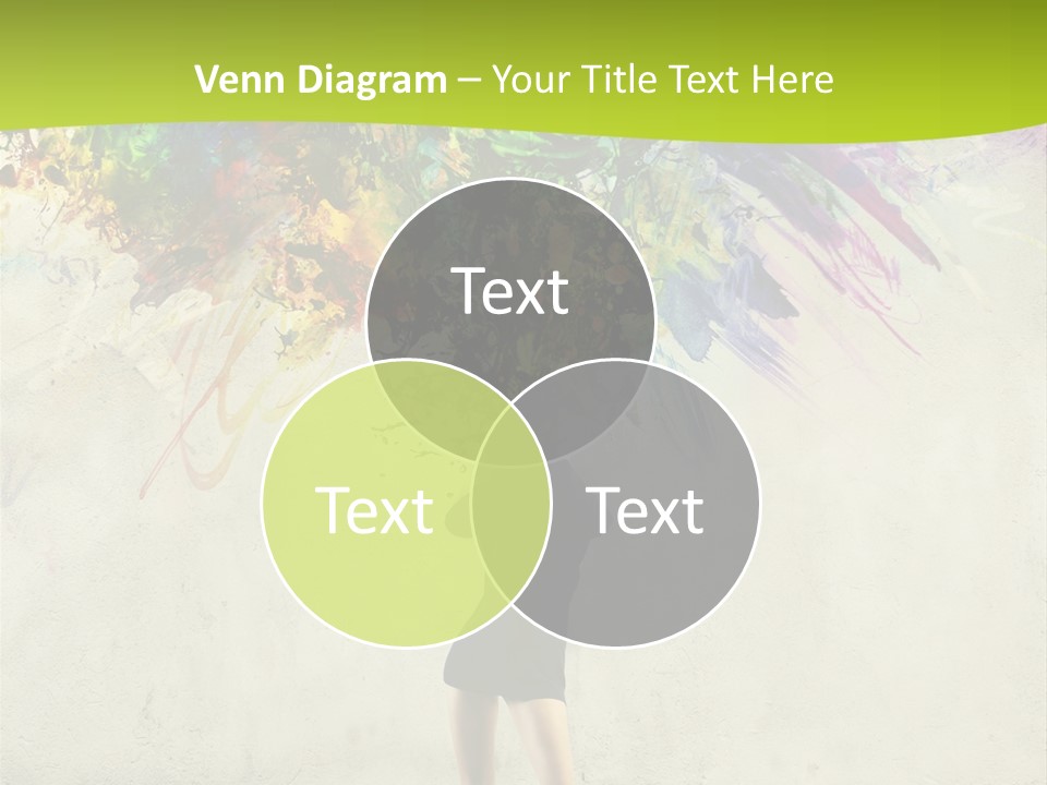 Back Caucasian Flower PowerPoint Template