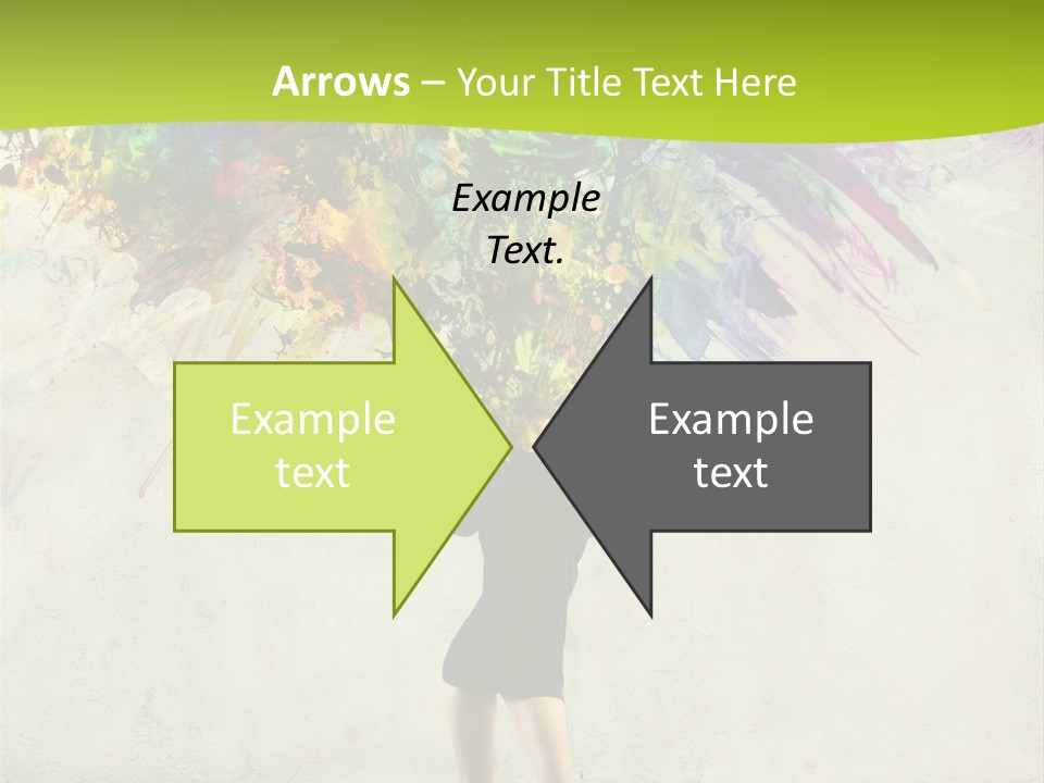 Back Caucasian Flower PowerPoint Template