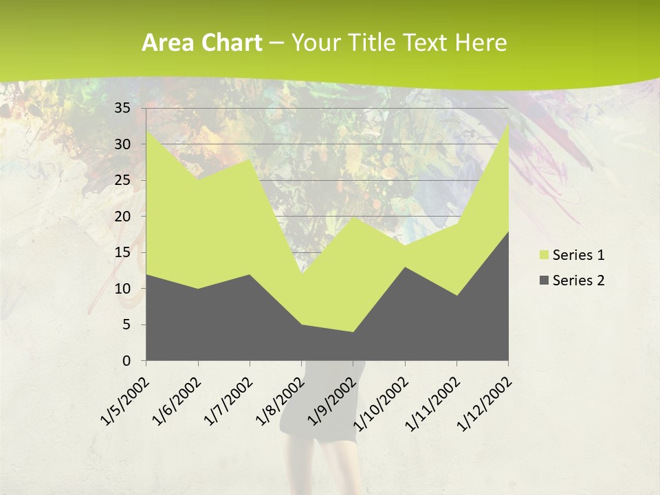 Back Caucasian Flower PowerPoint Template