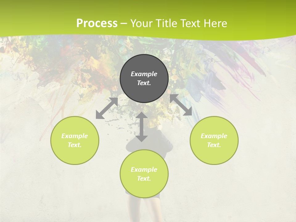 Back Caucasian Flower PowerPoint Template