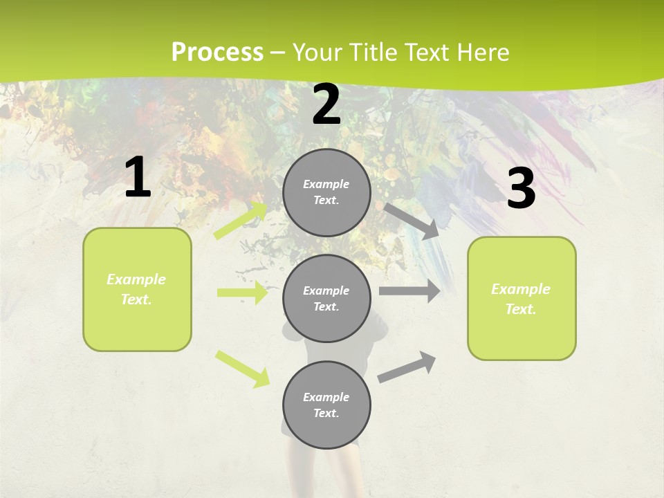 Back Caucasian Flower PowerPoint Template