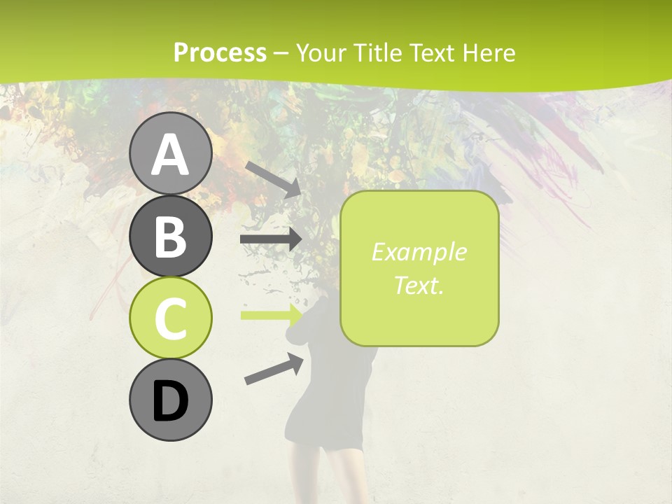 Back Caucasian Flower PowerPoint Template