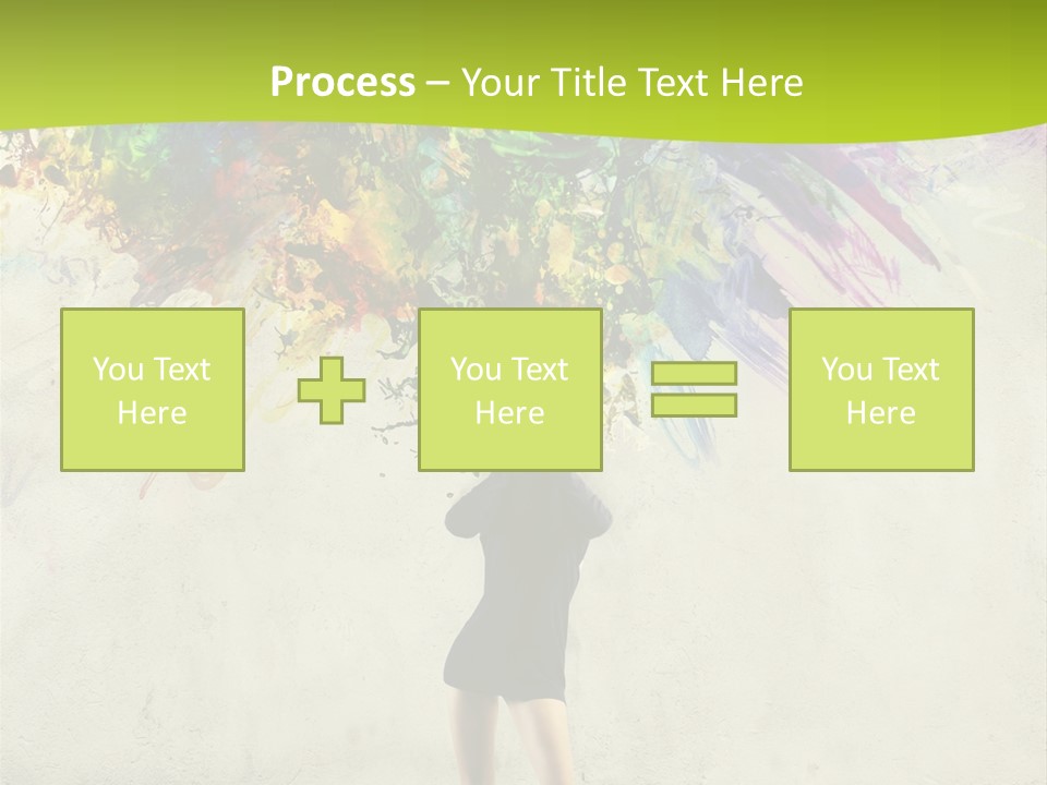 Back Caucasian Flower PowerPoint Template