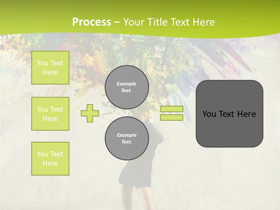 Back Caucasian Flower PowerPoint Template