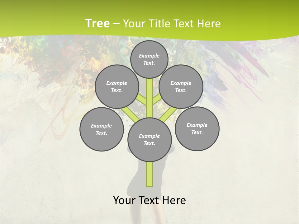 Back Caucasian Flower PowerPoint Template