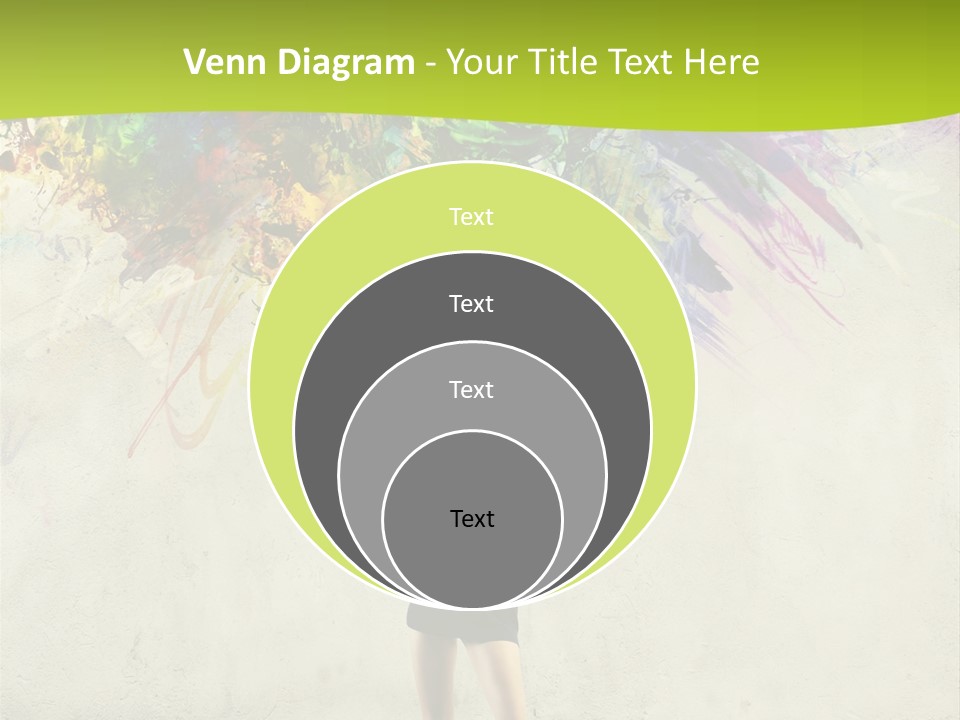 Back Caucasian Flower PowerPoint Template