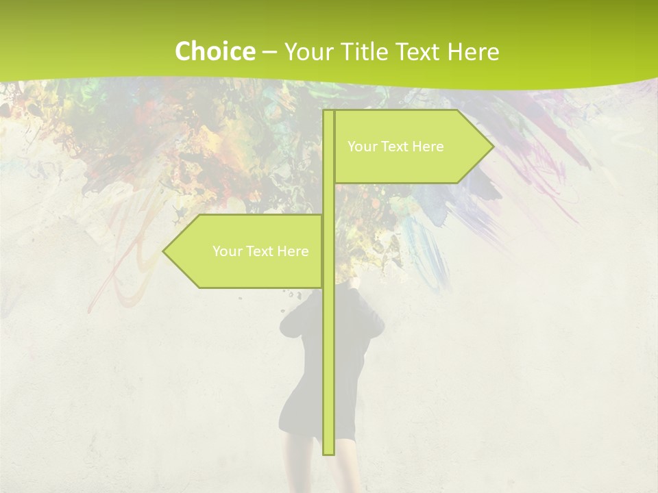 Back Caucasian Flower PowerPoint Template