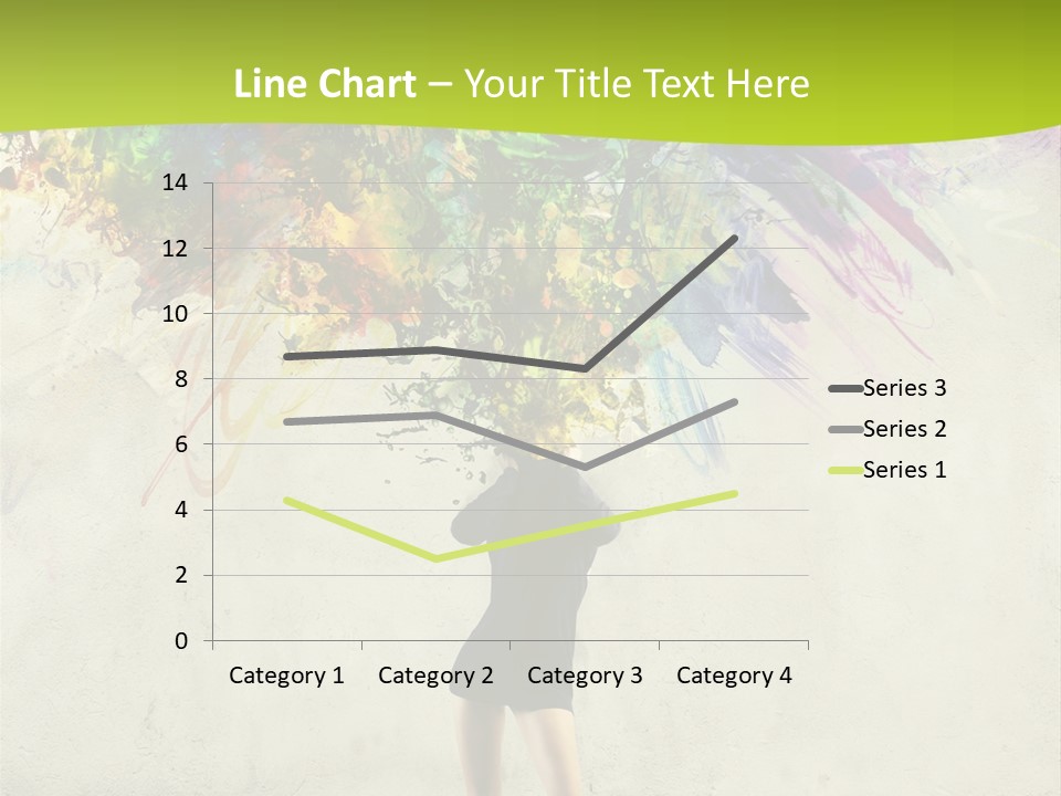 Back Caucasian Flower PowerPoint Template
