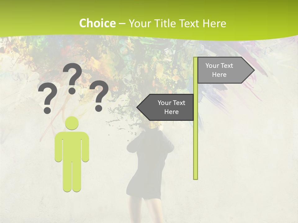 Back Caucasian Flower PowerPoint Template