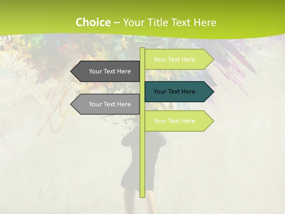 Back Caucasian Flower PowerPoint Template