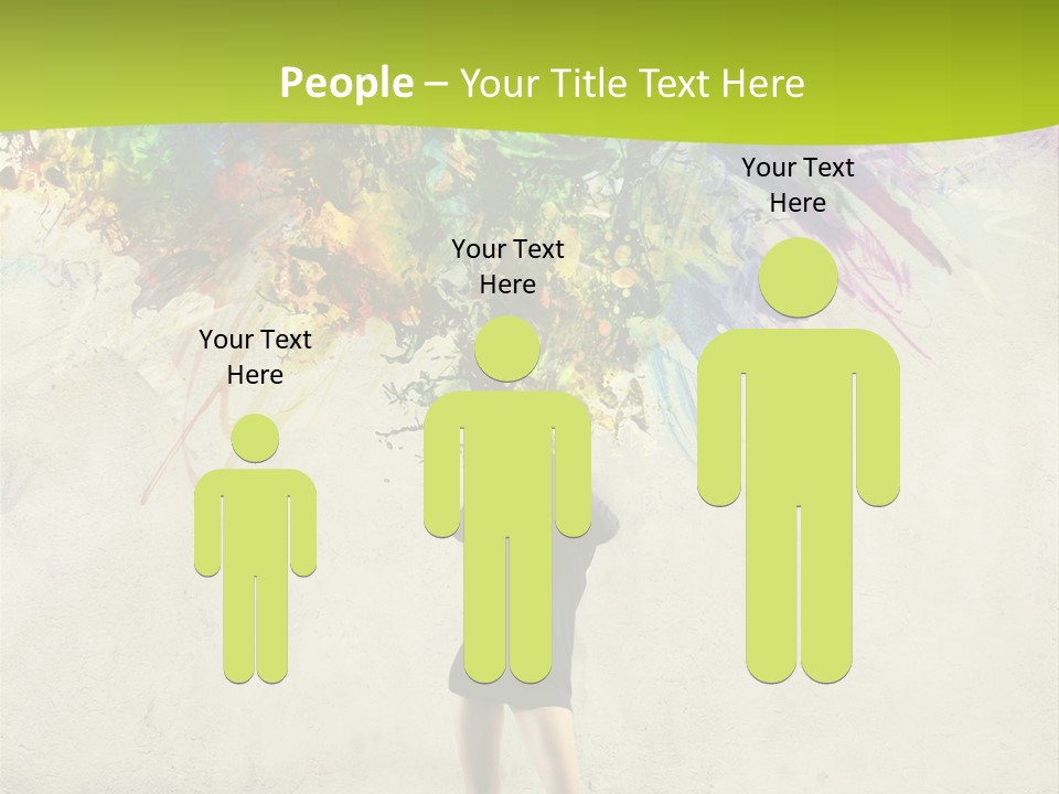 Back Caucasian Flower PowerPoint Template